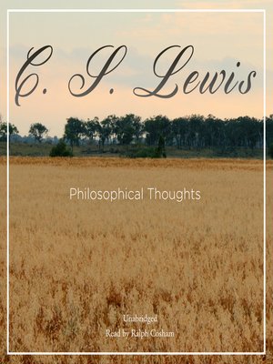 cover image of Philosophical Thoughts